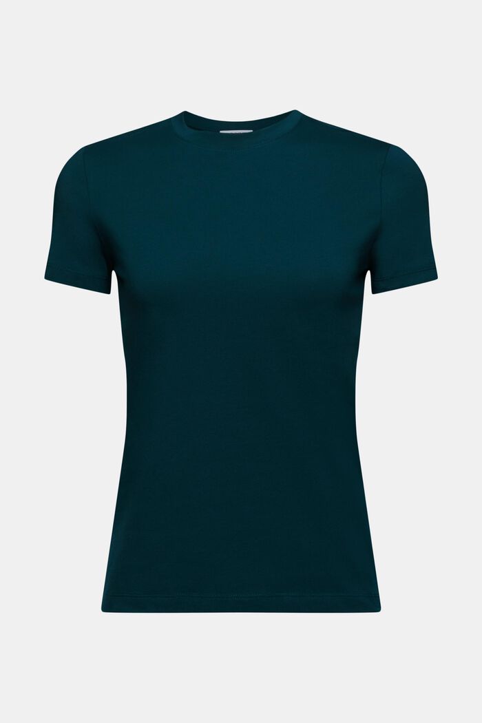 T-shirt à col ras-du-cou, DARK TEAL GREEN, detail image number 6