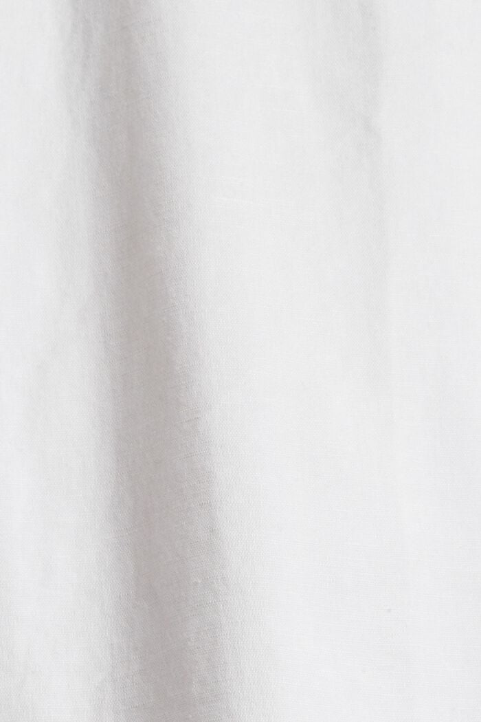 En lin mélangé : le chemisier oversize, WHITE, detail image number 4