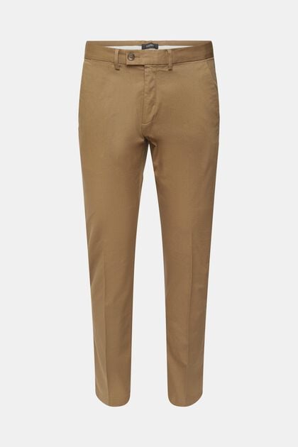 Chino stretch en coton, BEIGE, overview
