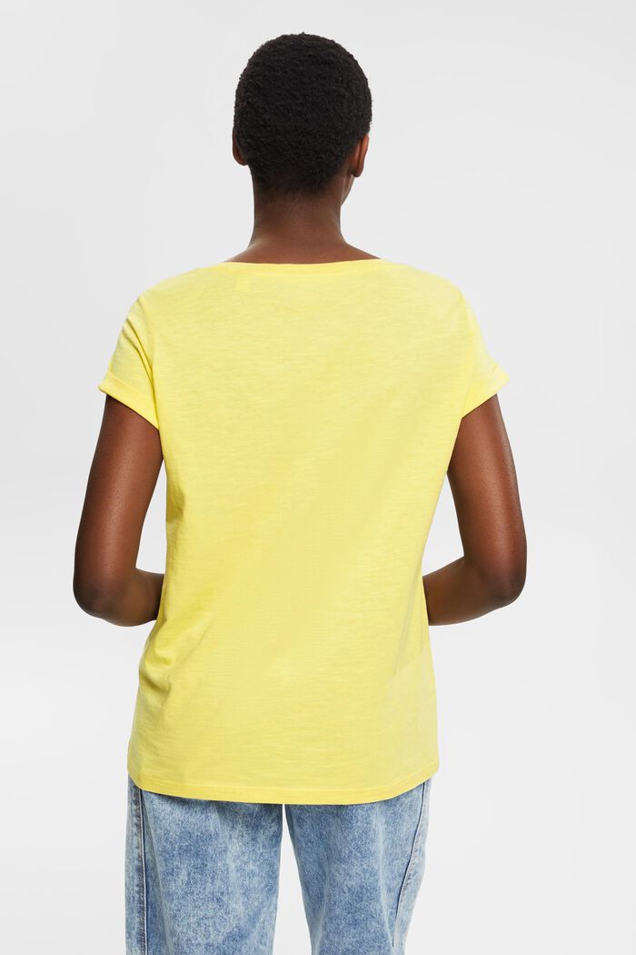 T-shirt unicolore, LIGHT YELLOW, detail image number 3