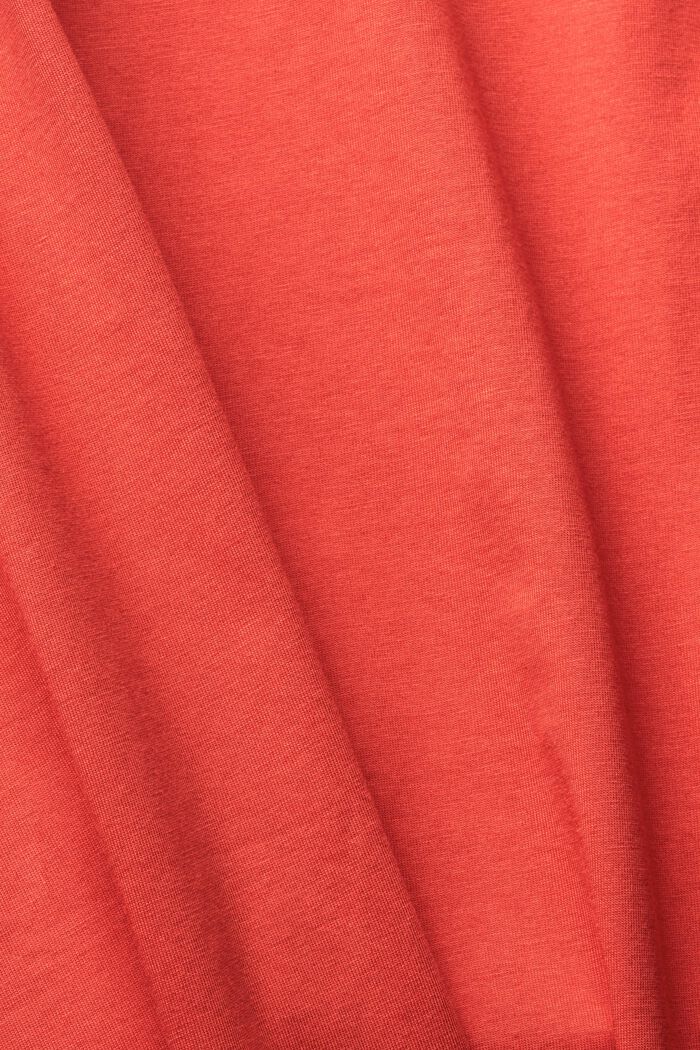 T-shirt à imprimé, en jersey, RED ORANGE, detail image number 4