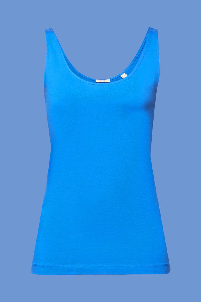 Débardeur, coton stretch, BRIGHT BLUE, detail image number 6