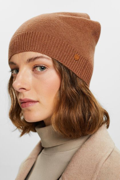 ESPRIT – Bonnet docker en laine mélangée sur notre boutique en ligne