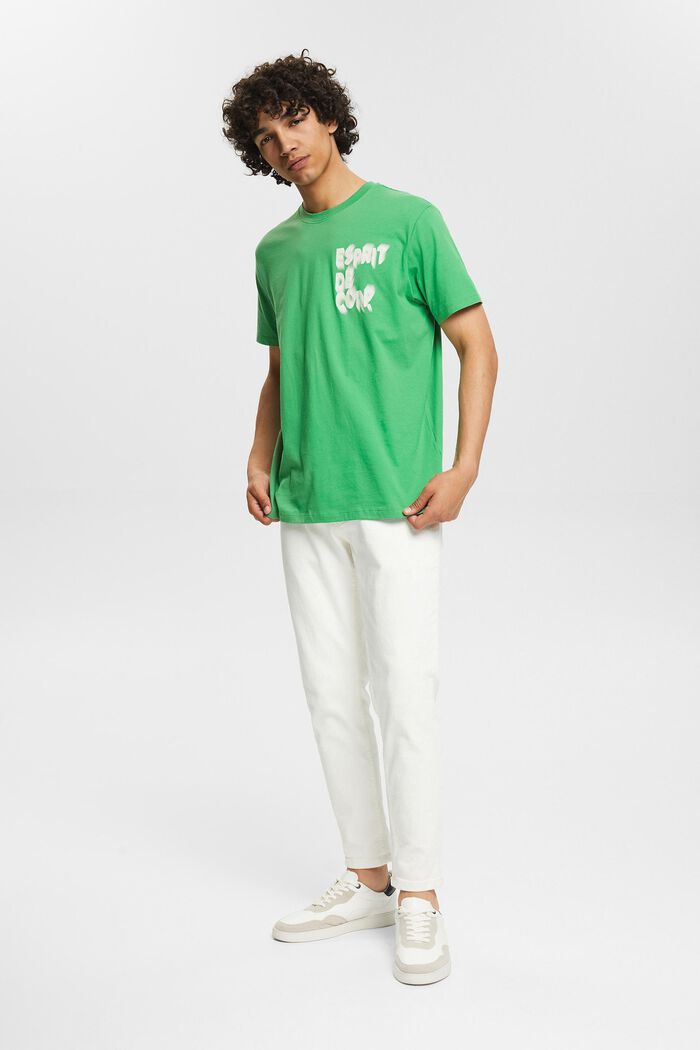 T-shirt à imprimé, en jersey, GREEN, detail image number 1