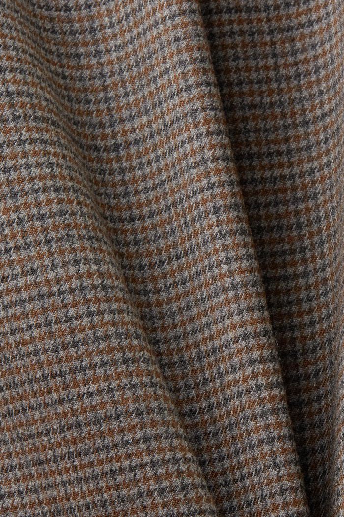 Pantalon en laine à motif pied-de-poule, BROWN GREY, detail image number 6