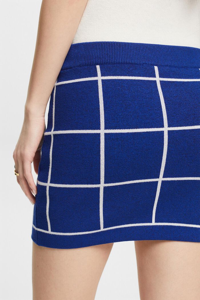 Mini-jupe en maille jacquard, BRIGHT BLUE, detail image number 3
