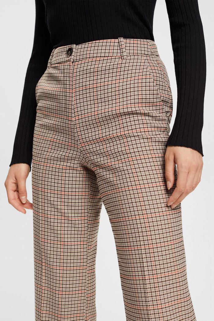 Pantalon taille haute à carreaux, SAND, detail image number 2