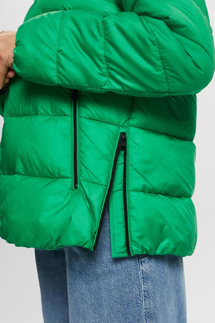 Recyclée : la veste matelassée à capuche, GREEN, detail image number 4
