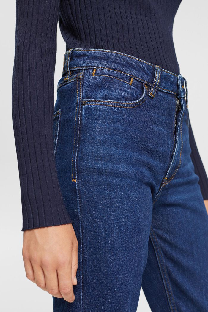 Jean de coupe Mom taille haute, BLUE DARK WASHED, detail image number 2