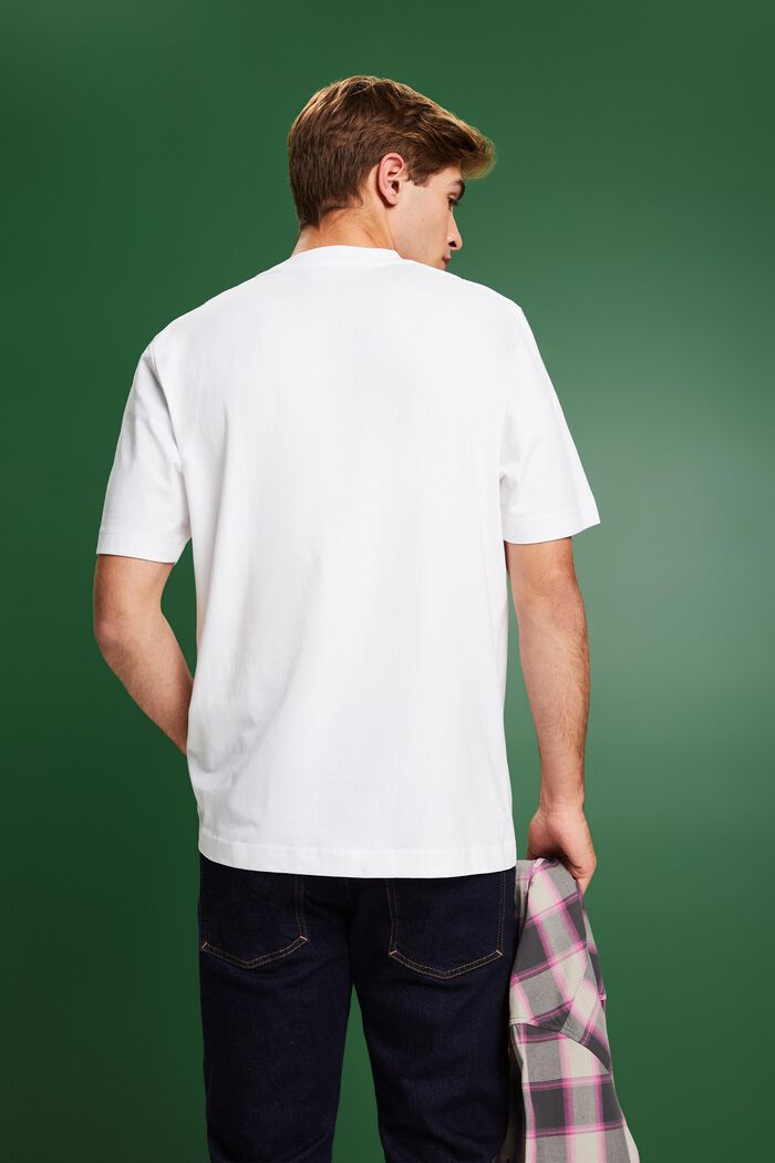 T-shirt à manches courtes et logo, WHITE, detail image number 2