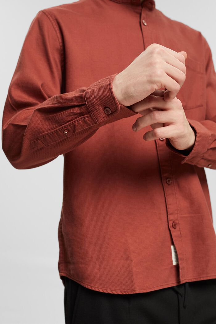 Woven Shirt, RUST BROWN, detail image number 2