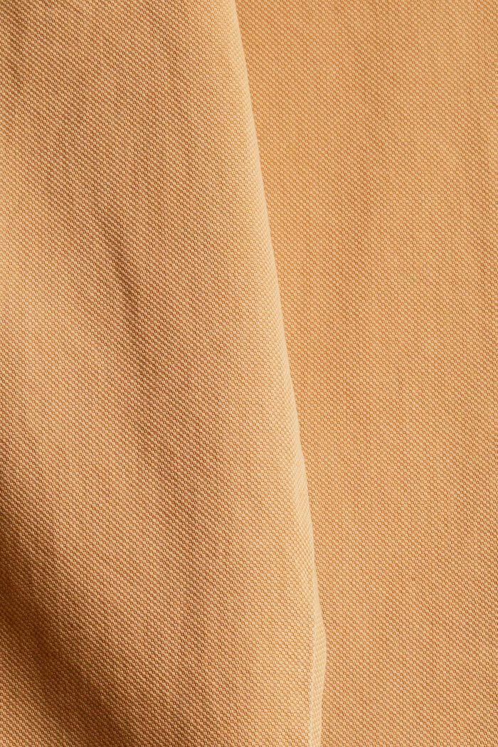 Pantalon taille haute en coton biologique, CAMEL, detail image number 4