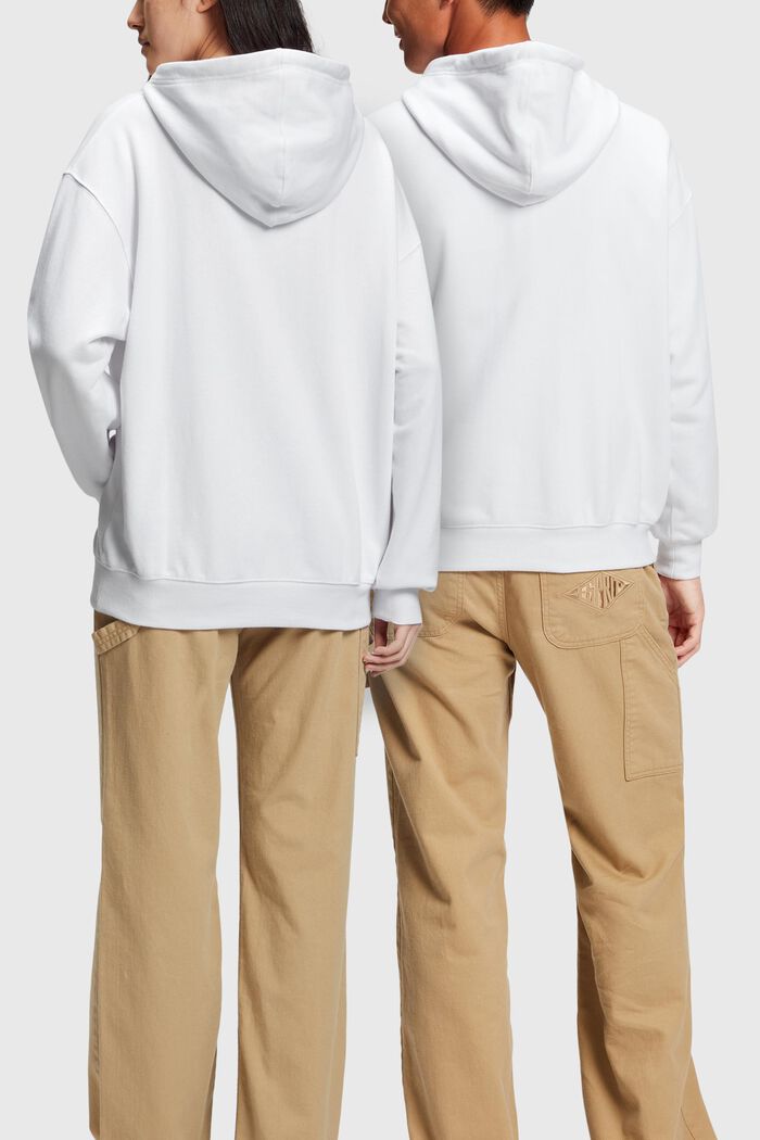 Sweat-shirt unisexe à capuche, WHITE, detail image number 2