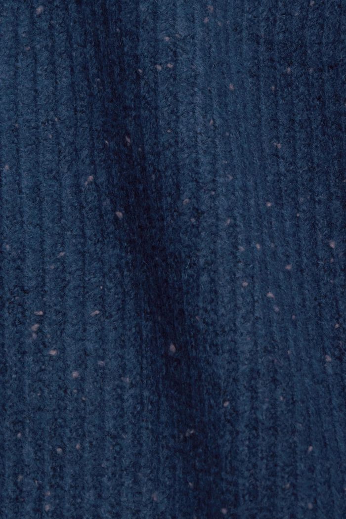 Pull-over en maille torsadée, laine mélangée, PETROL BLUE, detail image number 1