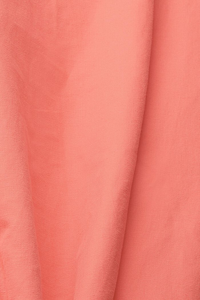 En lin mélangé : la robe-chemise à ceinture, ORANGE, detail image number 4
