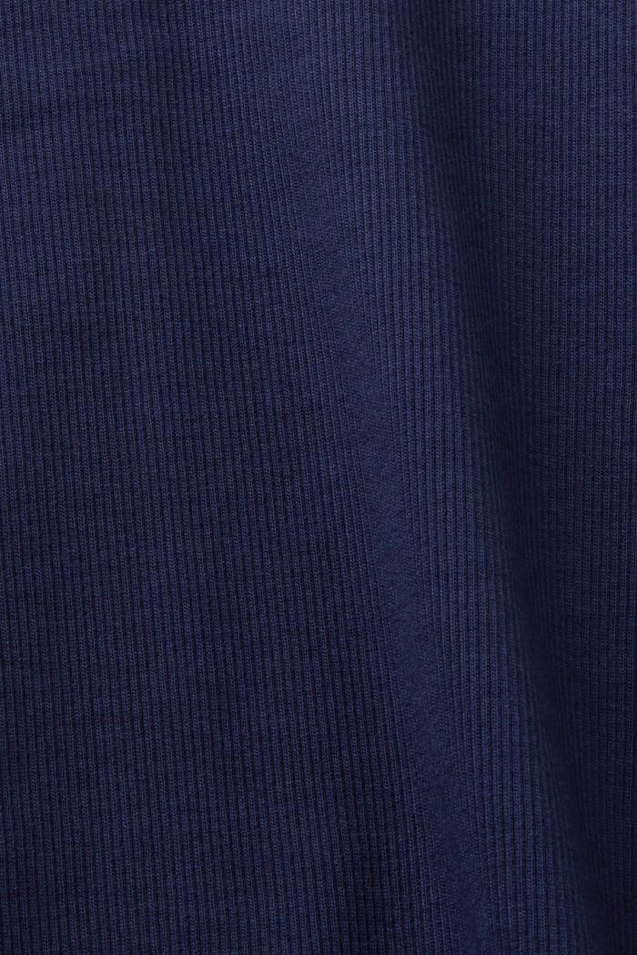 Débardeur en jersey côtelé, coton stretch, INK, detail image number 5