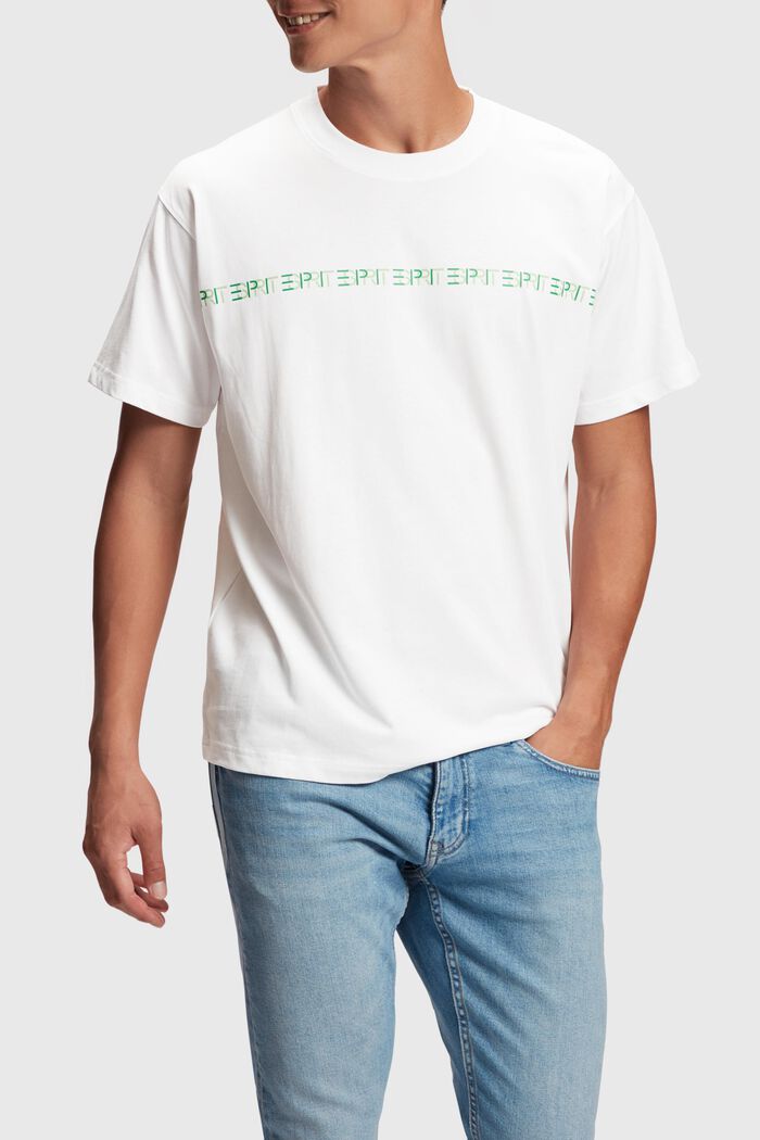 T-shirt Yagi Archive à encolure ronde et logo, WHITE, detail image number 0