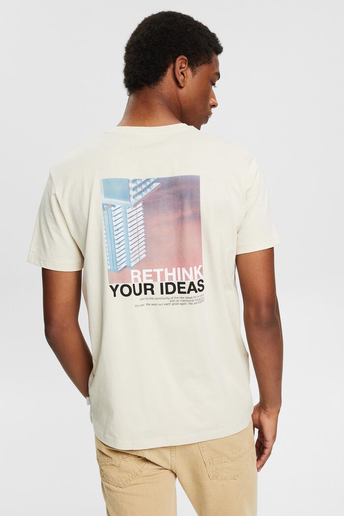 T-shirt en jersey à imprimé, 100 % coton, CREAM BEIGE, detail image number 3