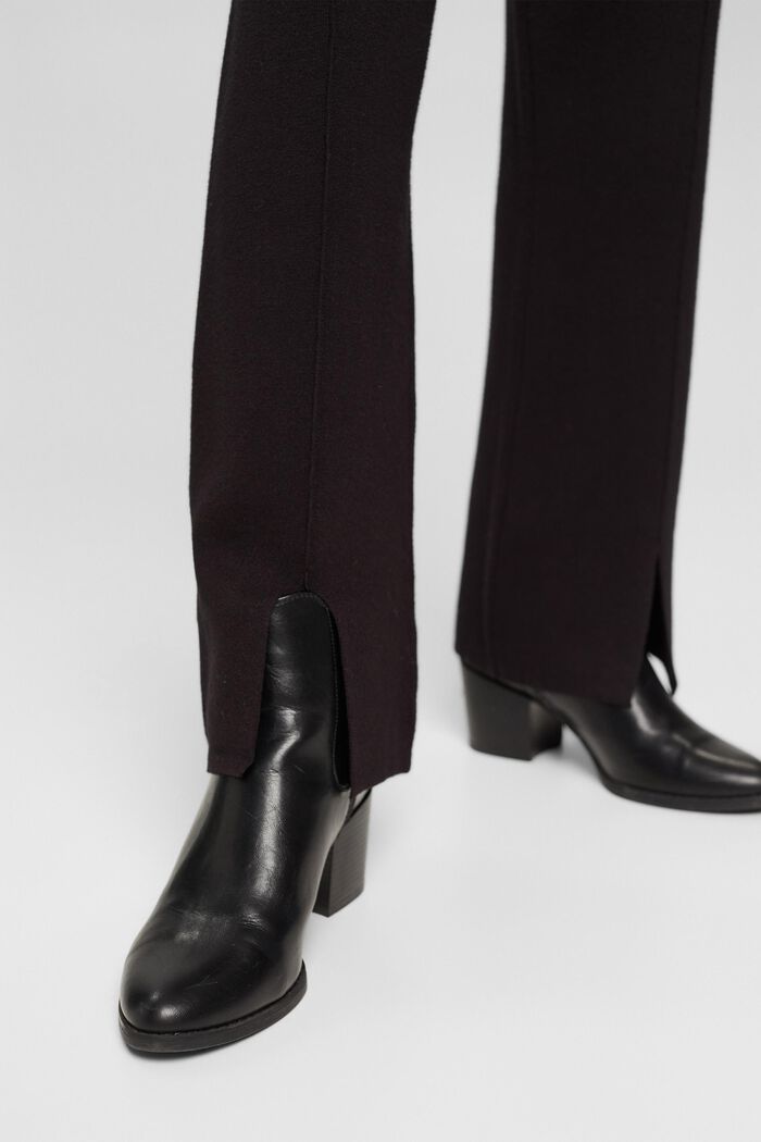 Pantalon en maille à teneur en LENZING™ ECOVERO™, BLACK, detail image number 5