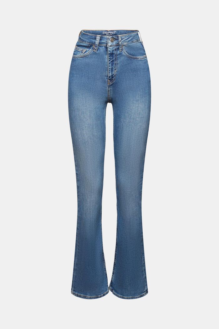 Jean stretch Bootcut à taille haute, BLUE MEDIUM WASHED, detail image number 7