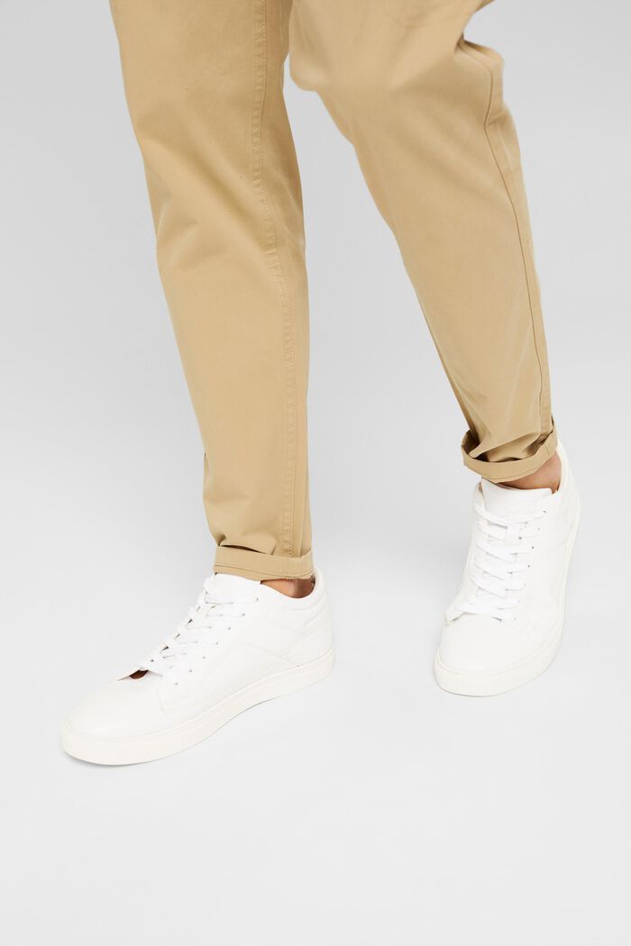 Sneakers en similicuir, WHITE, detail image number 3