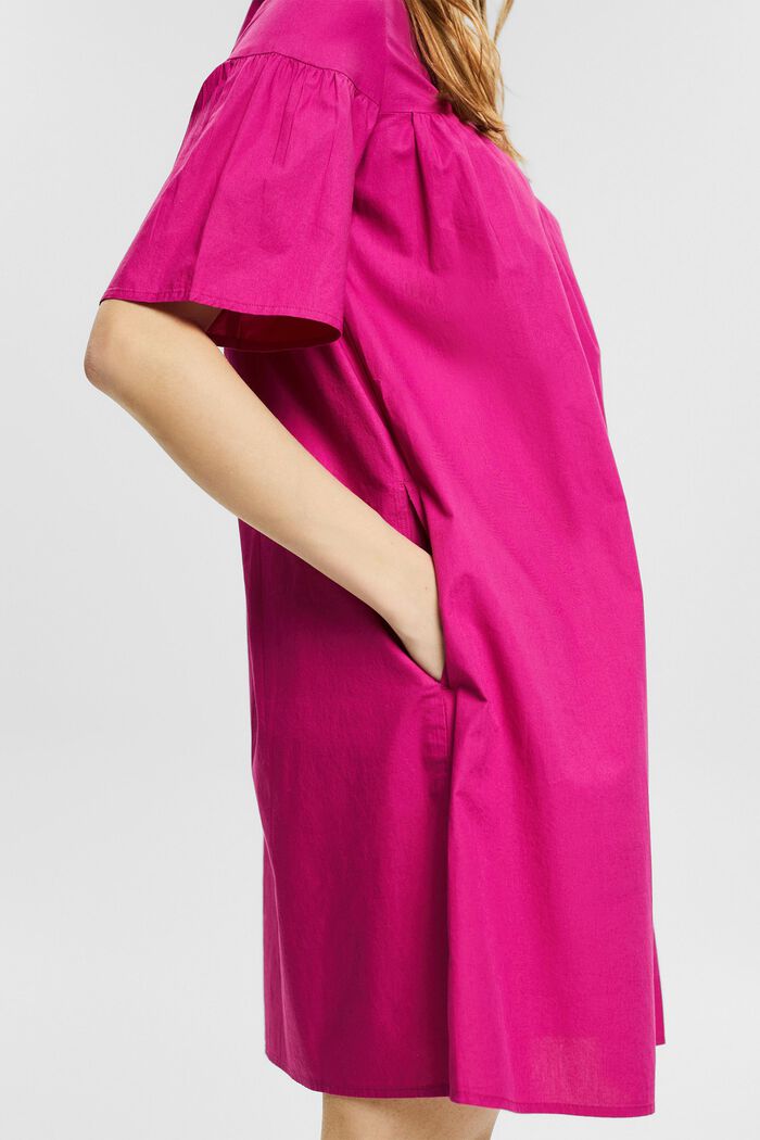 Robe chemisier longueur genoux, PINK FUCHSIA, detail image number 5