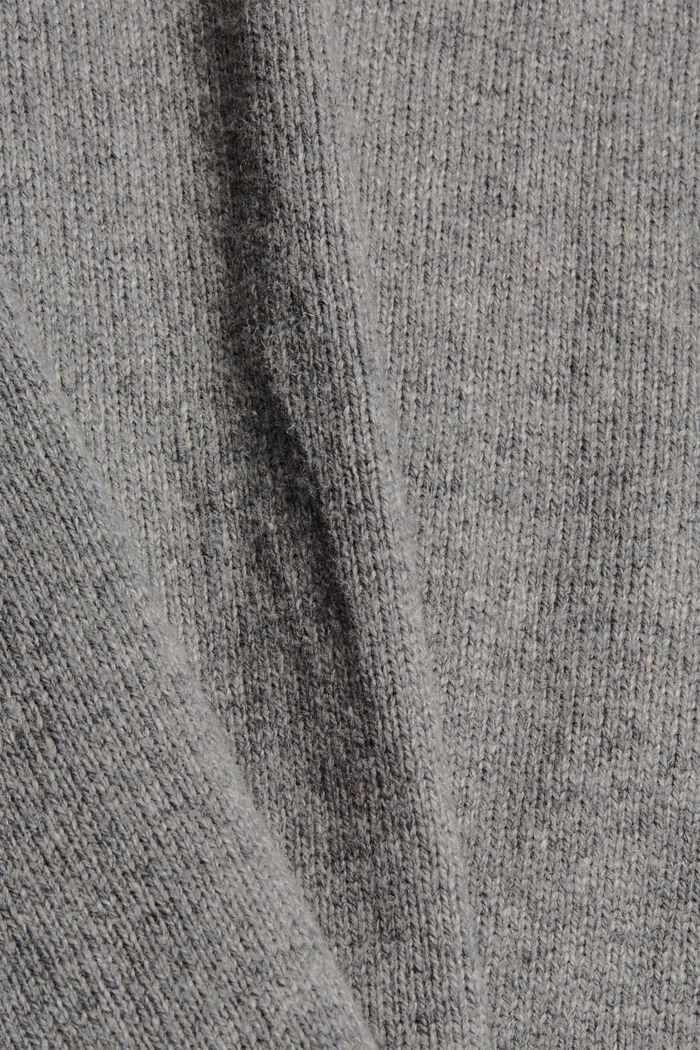 À teneur en laine : pull-over à effet superposé, GUNMETAL, detail image number 4
