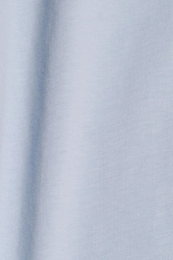 T-shirt à manches en tissu et broderie anglaise, LIGHT BLUE LAVENDER, detail image number 4