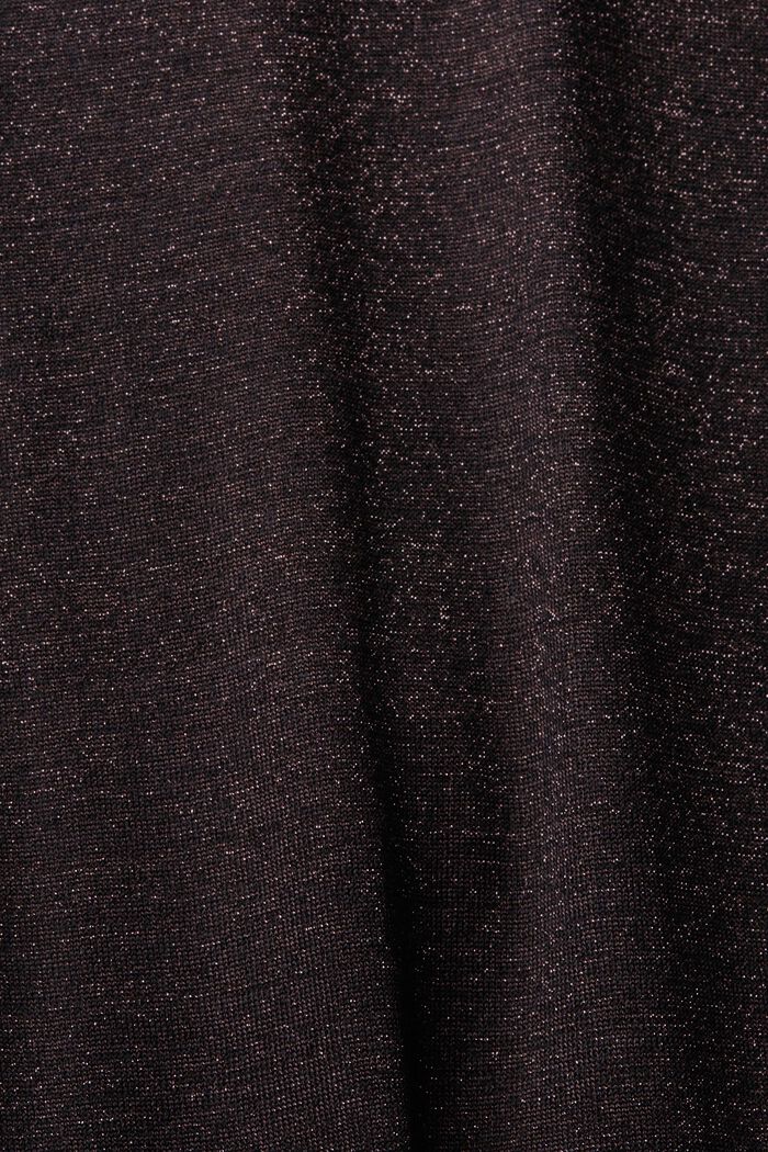 Robe longueur midi en maille brillante, BLACK, detail image number 5