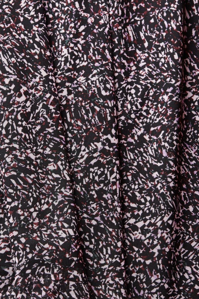 Robe en mesh à motif à col montant, BLACK, detail image number 4
