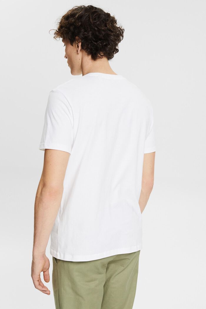 T-shirt en jersey animé d'un imprimé végétal, WHITE, detail image number 3