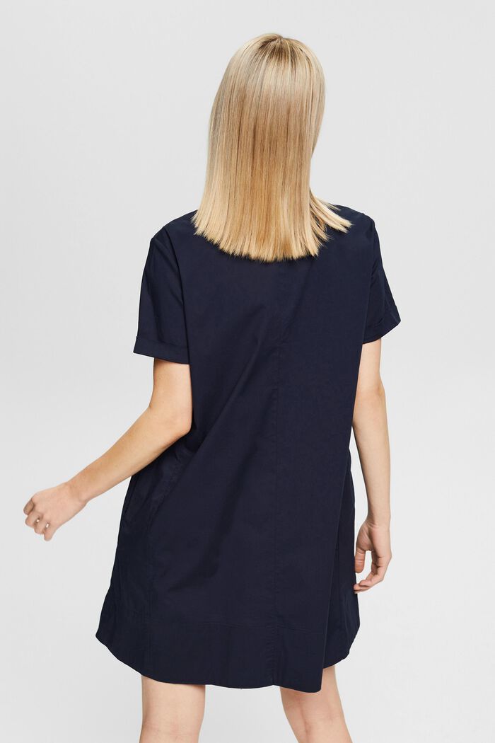 Robe-chemise en coton stretch, NAVY, detail image number 2