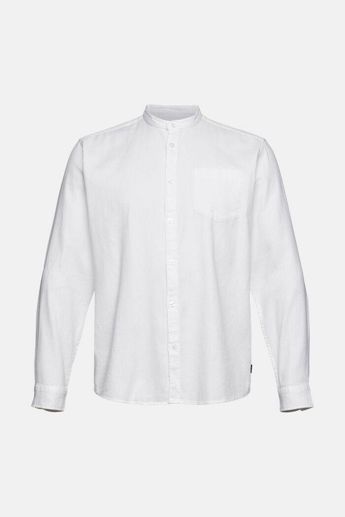 Chemise en coton à col droit, WHITE, detail image number 7