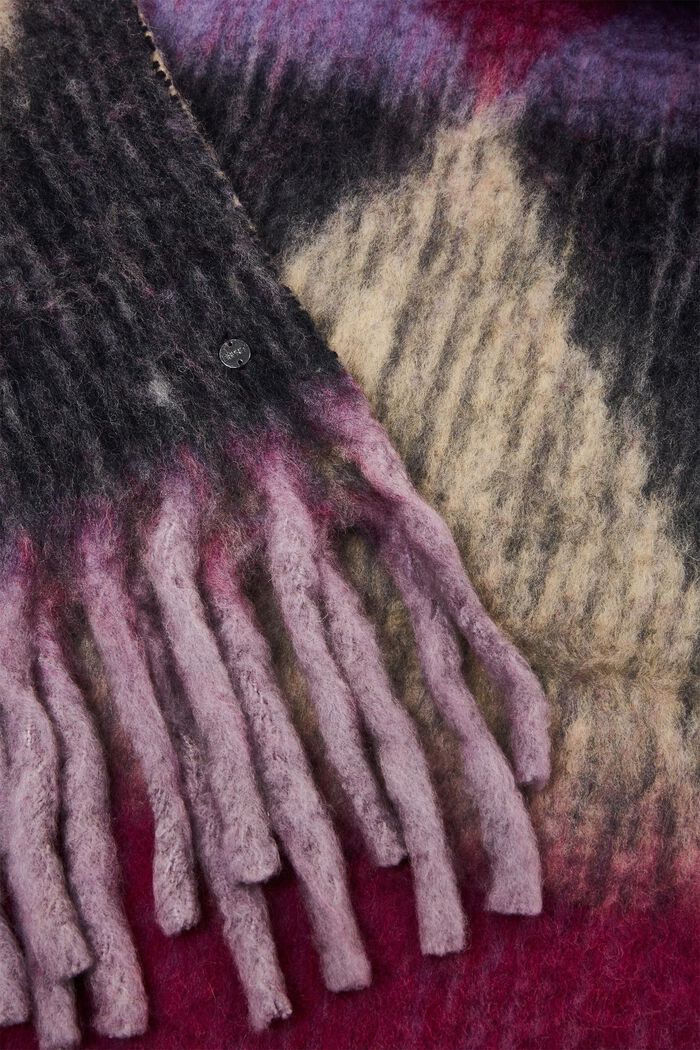 Écharpe en laine mélangée épaisse, NAVY, detail image number 1