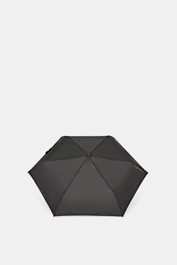 Parapluie de poche noir à forme élancée Easymatic, ONE COLOR, detail image number 1