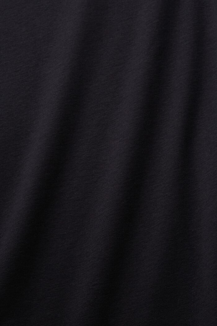 T-shirt à encolure ronde, 100 % coton, BLACK, detail image number 5