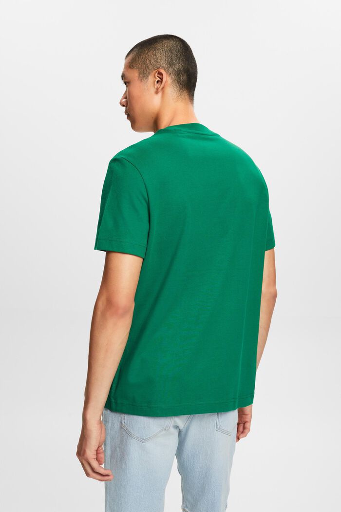 T-shirt en coton à logo imprimé, DARK GREEN, detail image number 3