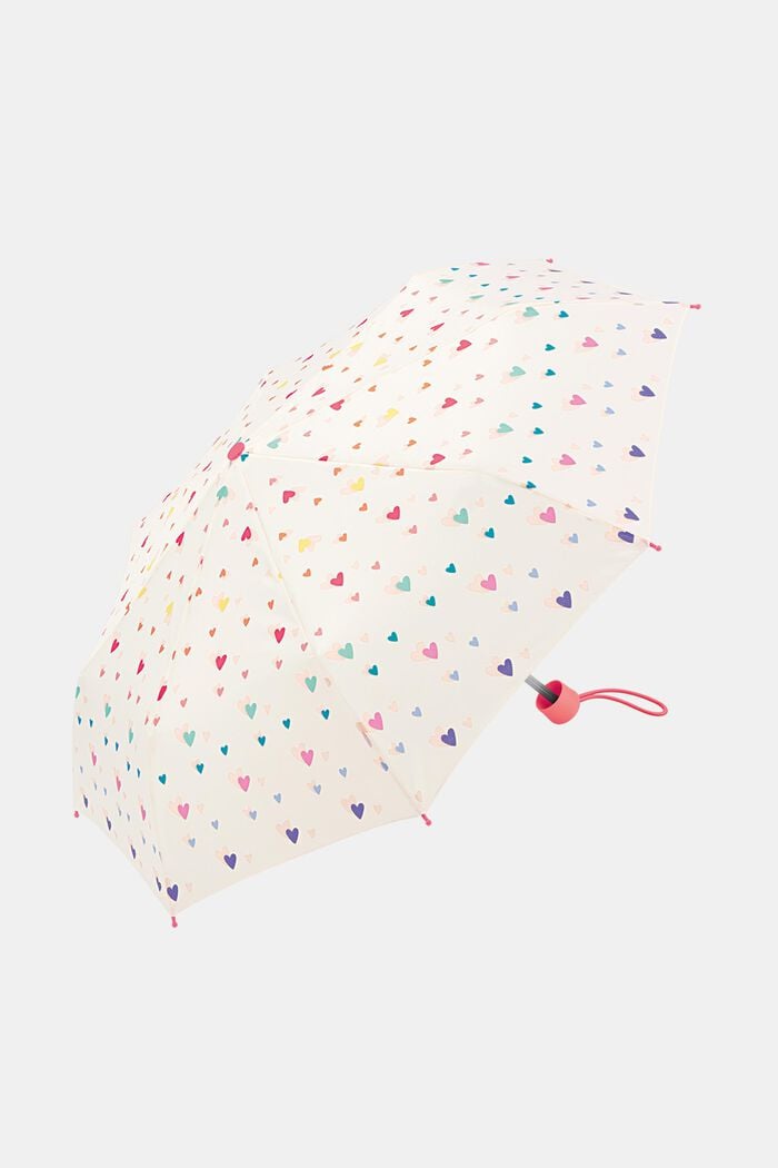 Mini parapluie pour enfants à imprimé bonbon en forme de cœur, ONE COLOR, detail image number 0