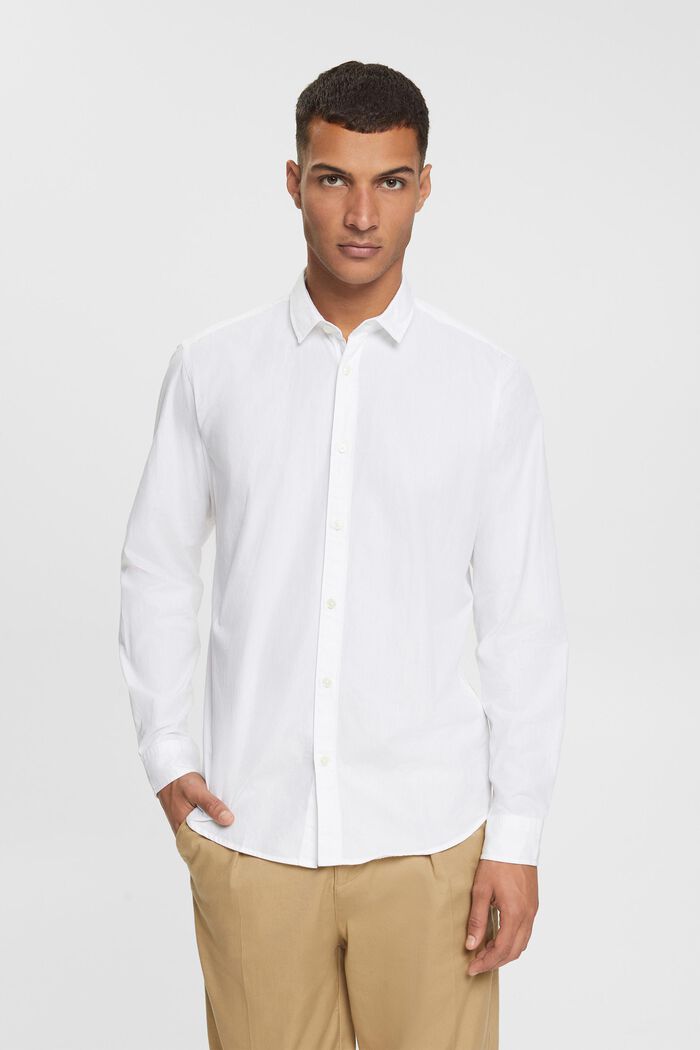 T-shirt Slim Fit en coton durable, WHITE, detail image number 1