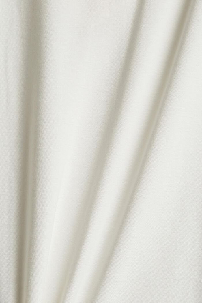 Haut en jersey de coton mélangé, broderie anglaise, OFF WHITE, detail image number 4