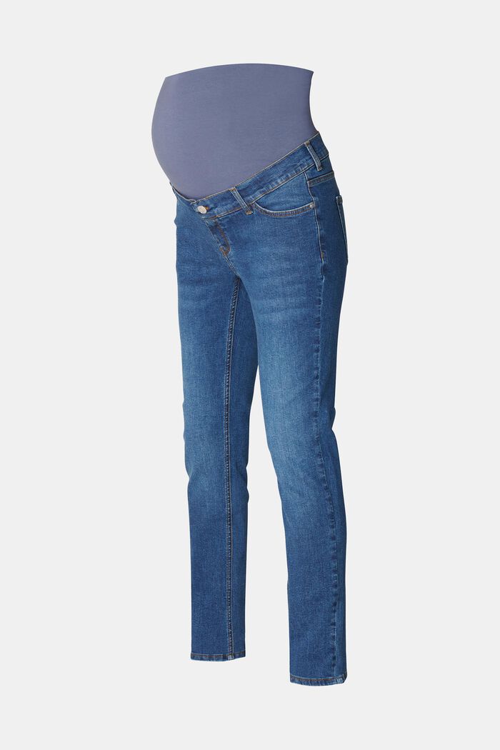 Jean à ceinture de maintien, coton biologique, BLUE MEDIUM WASHED, detail image number 4