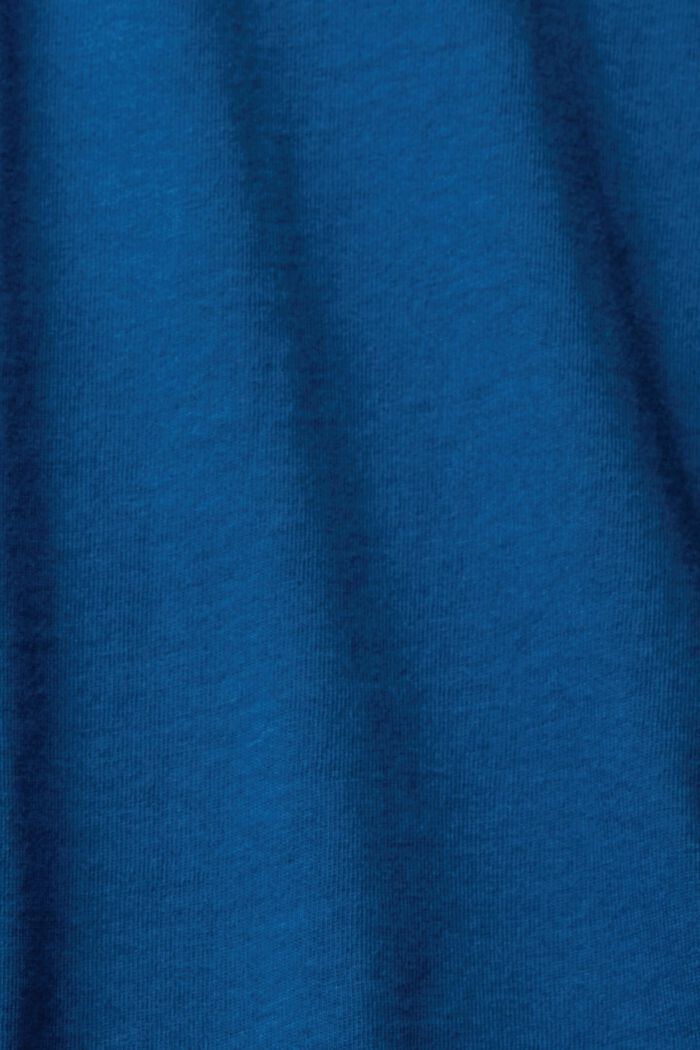T-shirt col tunisien à manches longues, PETROL BLUE, detail image number 4