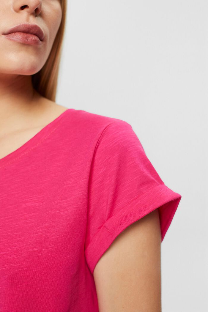 T-shirt unicolore, NEW PINK FUCHSIA, detail image number 0