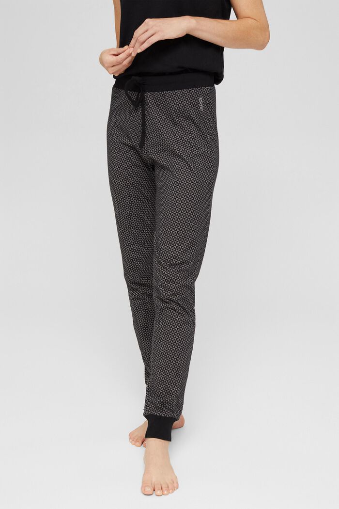 Pantalon de pyjama en jersey 100 % coton biologique, BLACK, detail image number 5