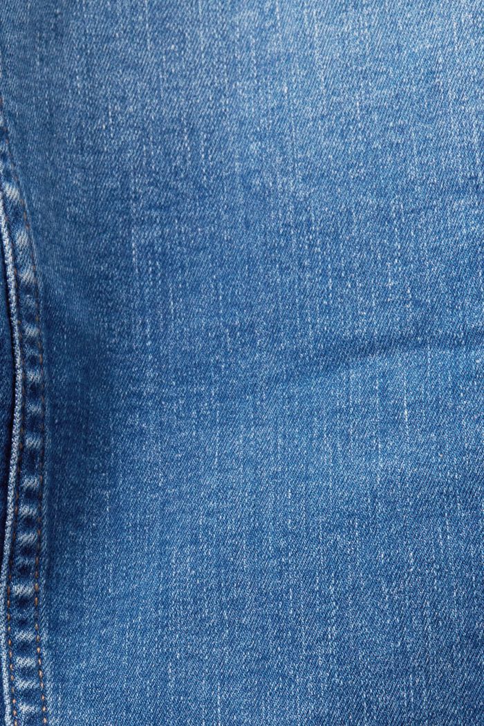 Veste en jean au look usé, coton biologique, BLUE MEDIUM WASHED, detail image number 5