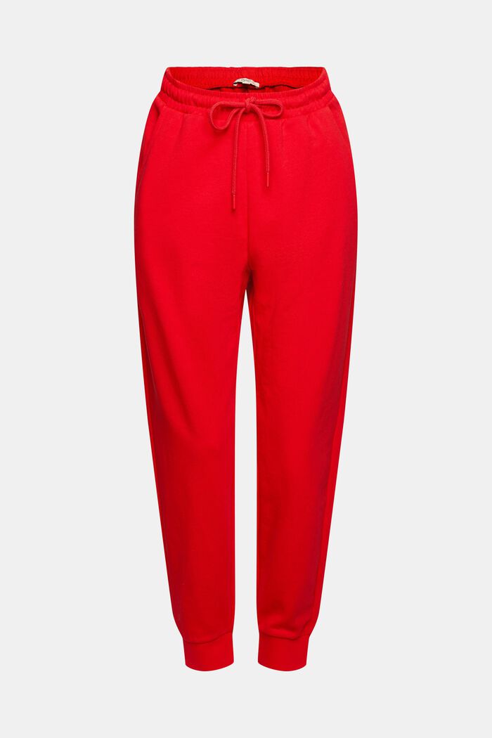 Pantalon de jogging, 100 % coton, ORANGE RED, overview
