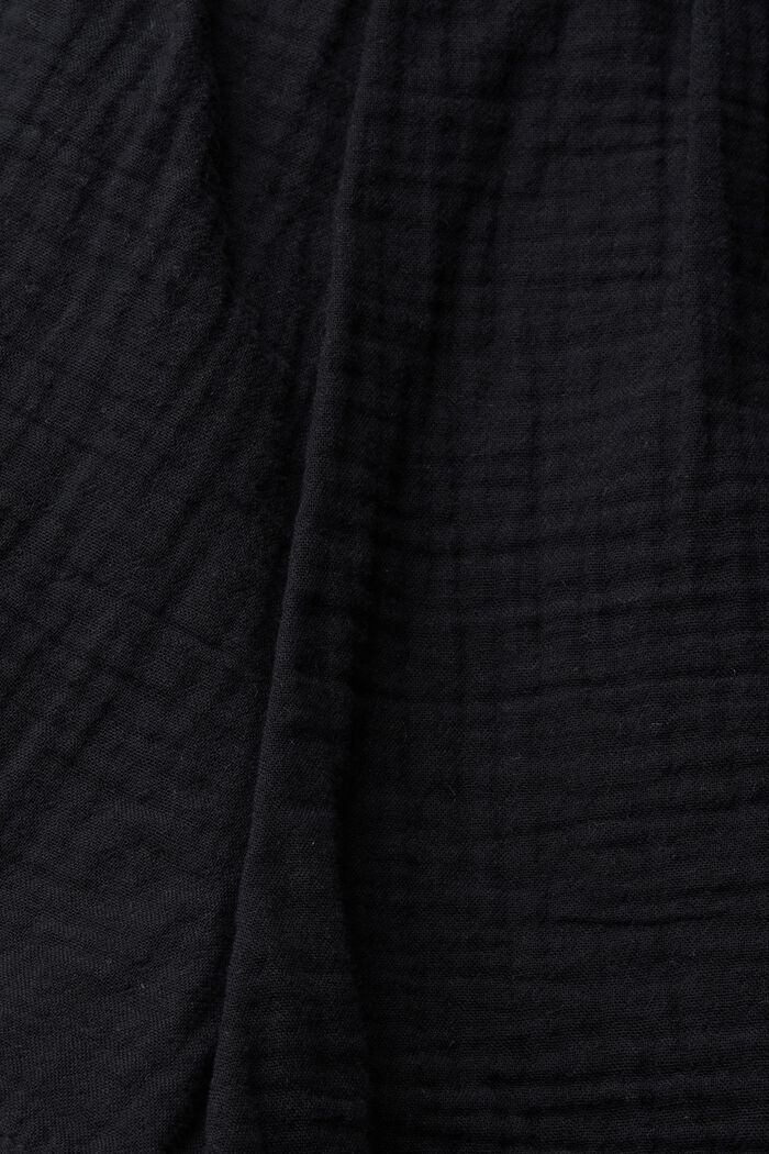 Short en tissu à effet froissé, BLACK, detail image number 5