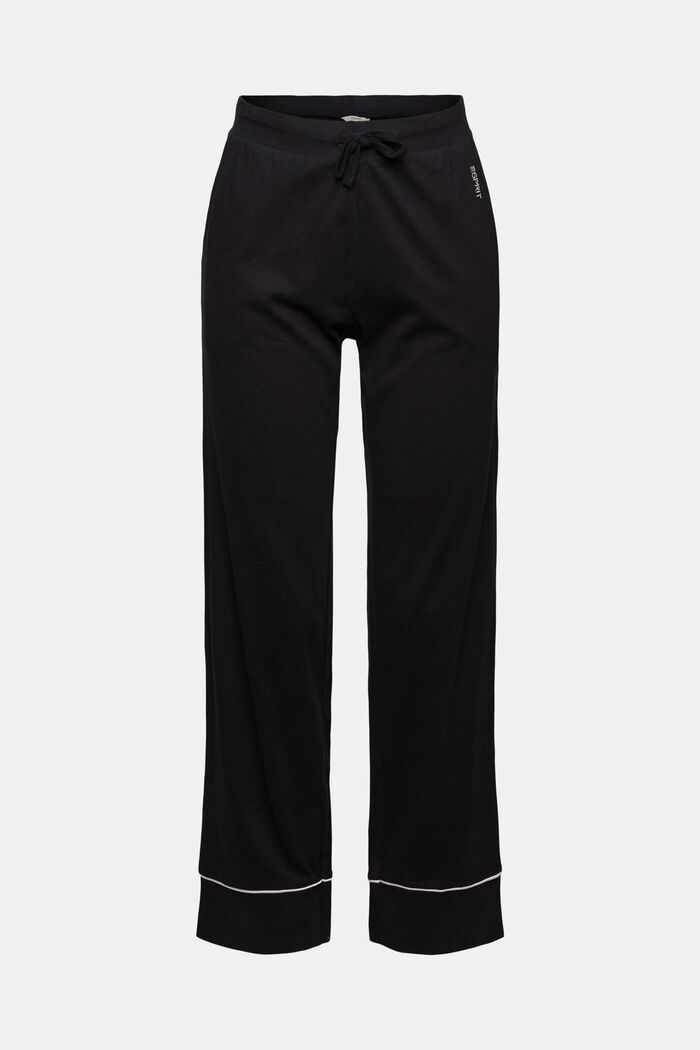Pantalon de pyjama, 100 % coton biologique, BLACK, detail image number 5
