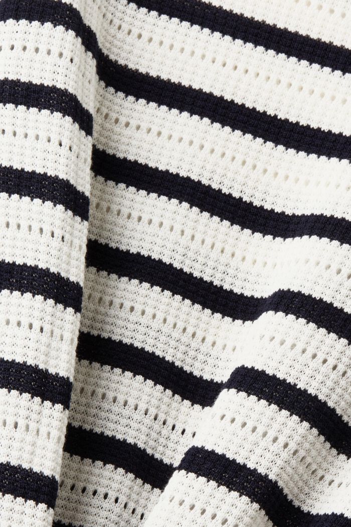 Pull-over en maille pointelle de coton, OFF WHITE, detail image number 5