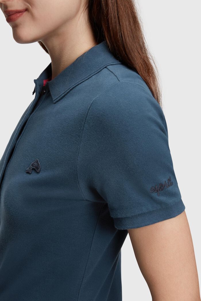 Robe polo classique Dolphin Tennis Club, NAVY, detail image number 3